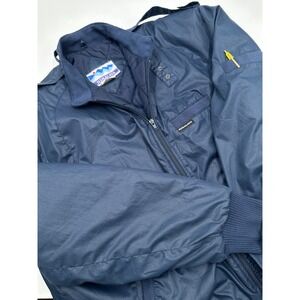 Vintage 80's Himalaya Bomber Jacket Mens 2X Blue Good Quilted Lined Members Only